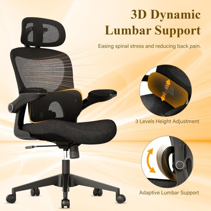 SUNNOW Ergonomic Mesh Office Chair with Adjustable Lumbar Support (image 5)