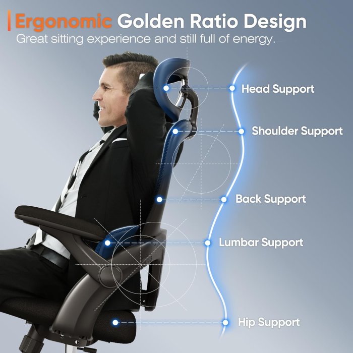 SUNNOW Mesh Office Chair with Lumbar Support & 3D Arms (image 4)